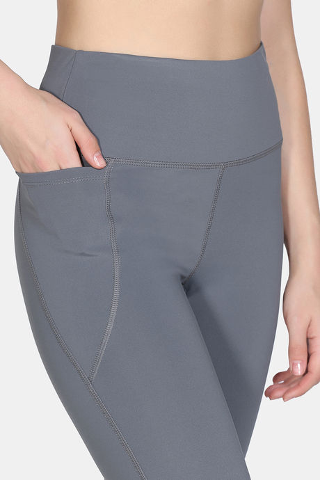 Zelocity Quick Dry Gym Leggings - Steel Grey — image 9